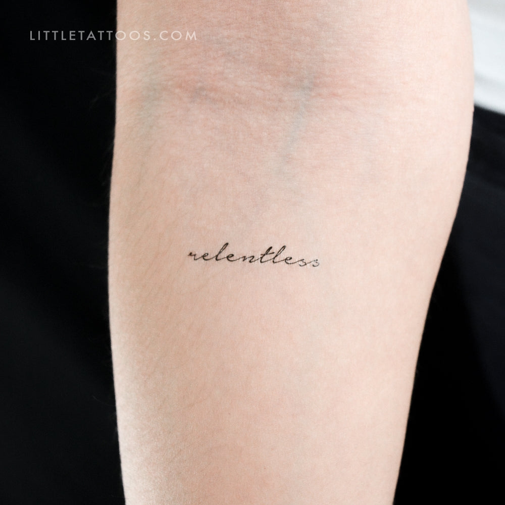 Relentless Temporary Tattoo - Set of 3