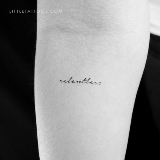 Relentless Temporary Tattoo - Set of 3