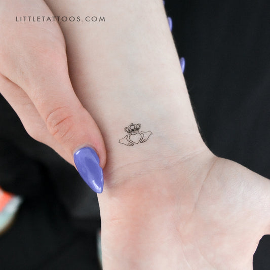 Tatuaje temporal pequeño de Claddagh - Juego de 3