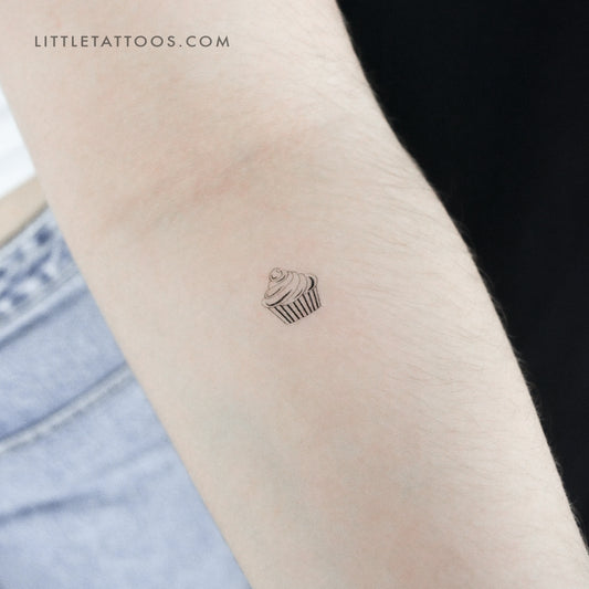 Cupcake Temporary Tattoo - Set of 3