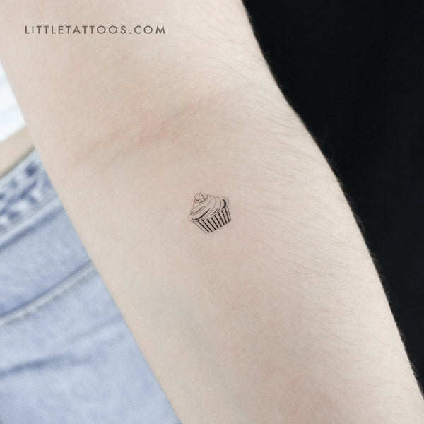 Cupcake Temporary Tattoo - Set of 3