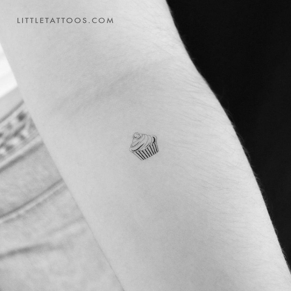 Cupcake Temporary Tattoo - Set of 3