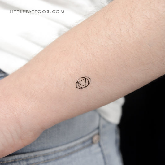 Small Ajna Chakra Temporary Tattoo - Set of 3
