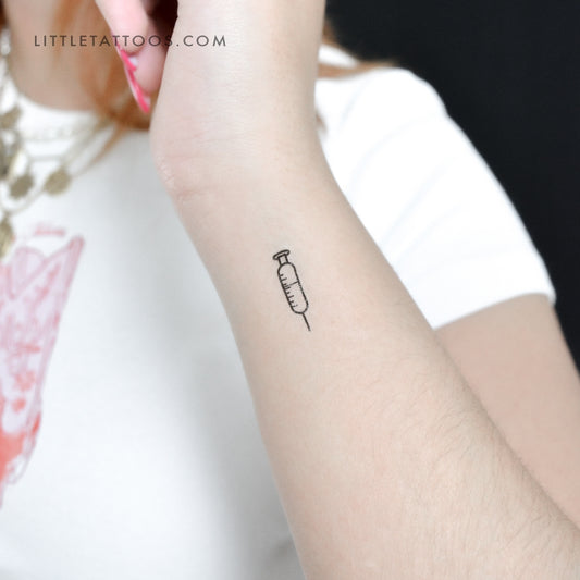 Syringe Temporary Tattoo - Set of 3
