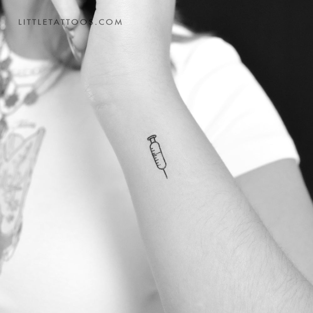 Tatuaje temporal de jeringa - Juego de 3