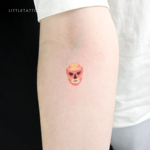 Luchador Mask Temporary Tattoo - Set of 3