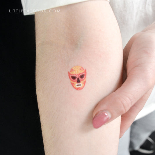Luchador Mask Temporary Tattoo - Set of 3