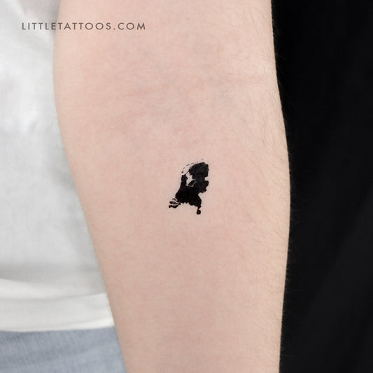 Small Netherlands Map Temporary Tattoo - Set of 3