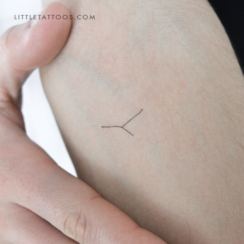 Tiny Cancer Constellation Temporary Tattoo - Set of 3