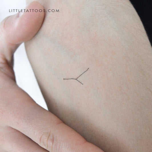 Tatuaje temporal pequeño de la constelación de Cáncer (juego de 3)
