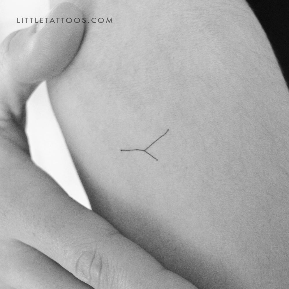 Tiny Cancer Constellation Temporary Tattoo - Set of 3