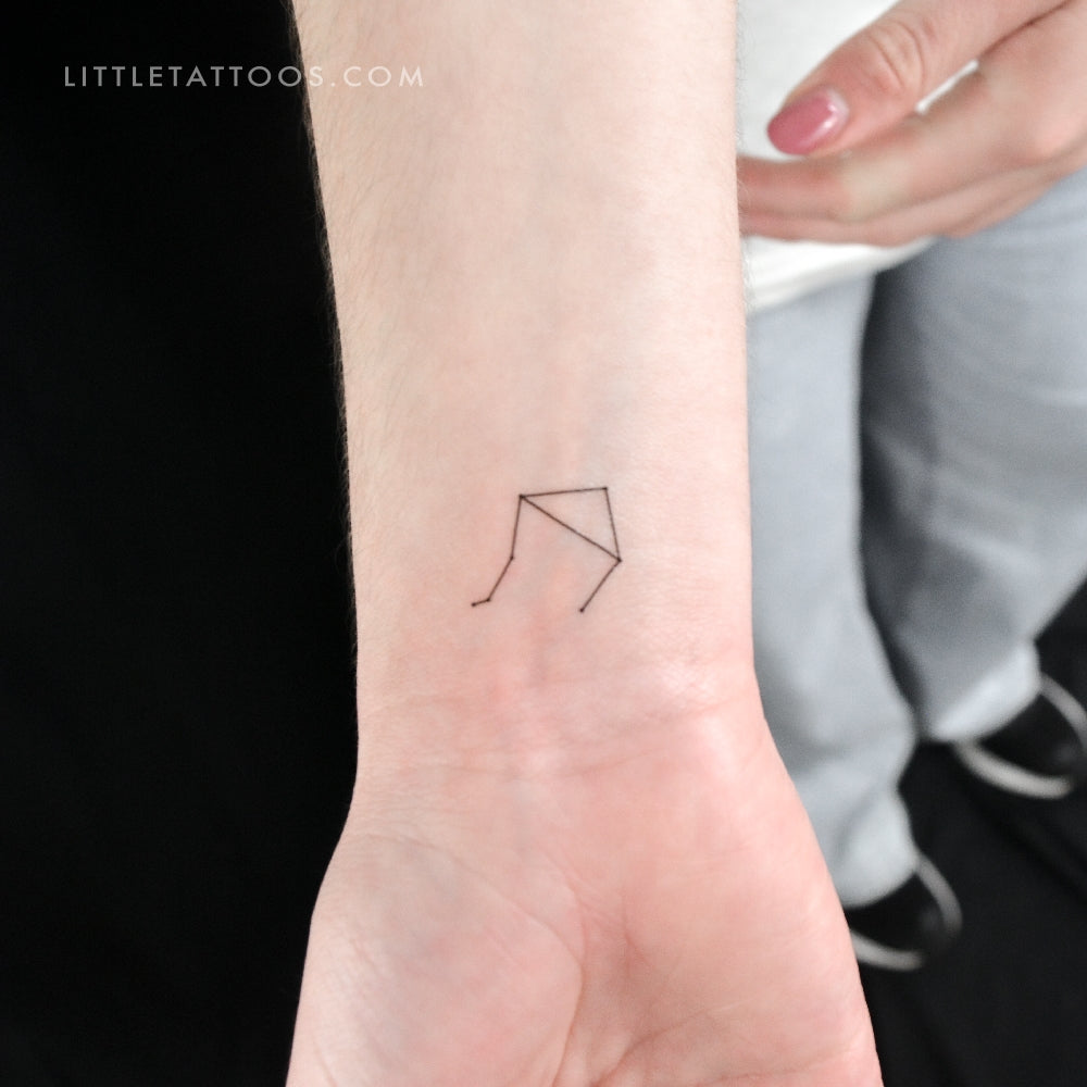 Tatuaje temporal pequeño de la constelación de Libra (juego de 3)