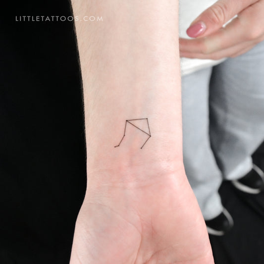 Tiny Libra Constellation Temporary Tattoo - Set of 3