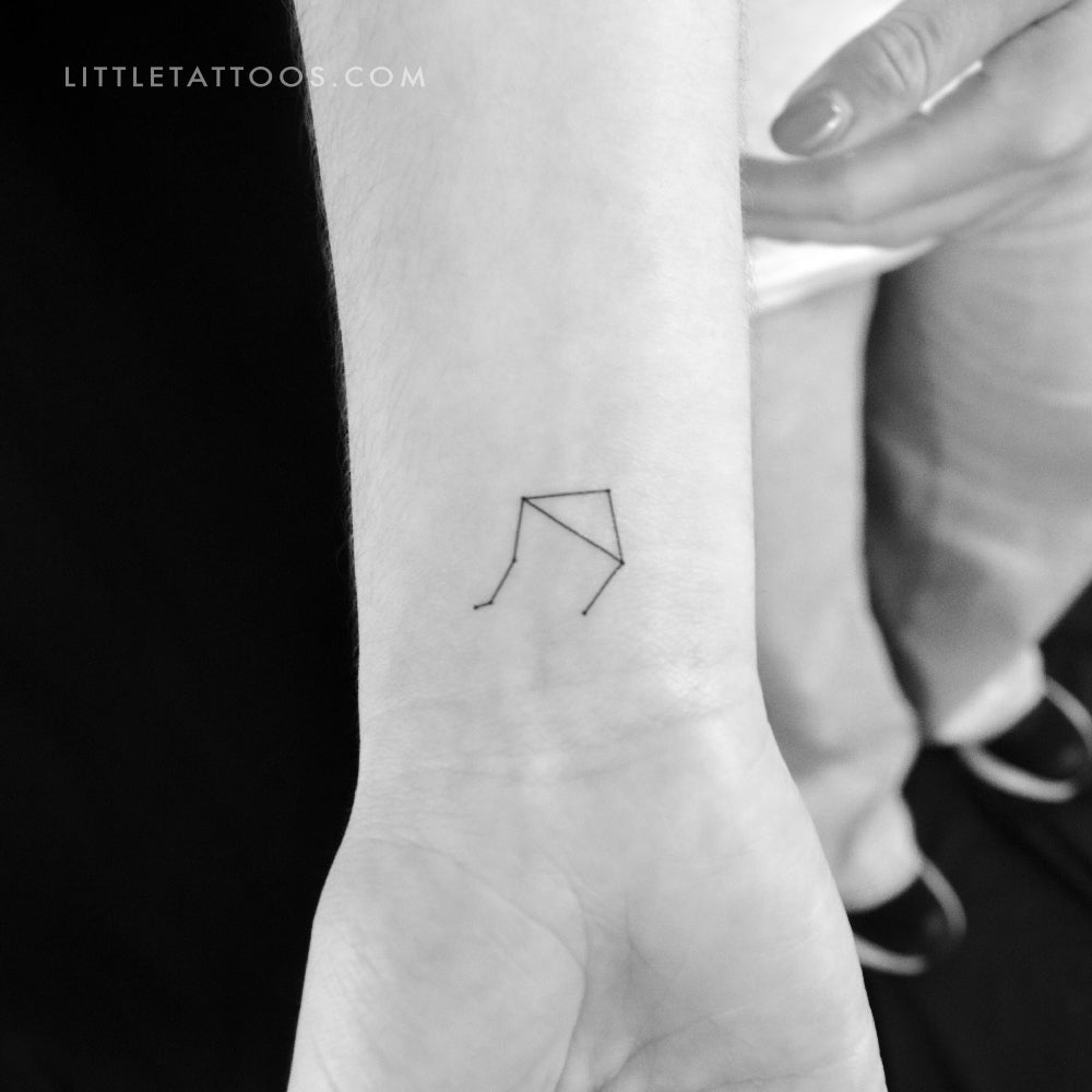 Tatuaje temporal pequeño de la constelación de Libra (juego de 3)
