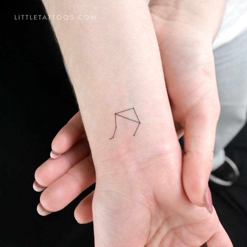 Tatuaje temporal pequeño de la constelación de Libra (juego de 3)