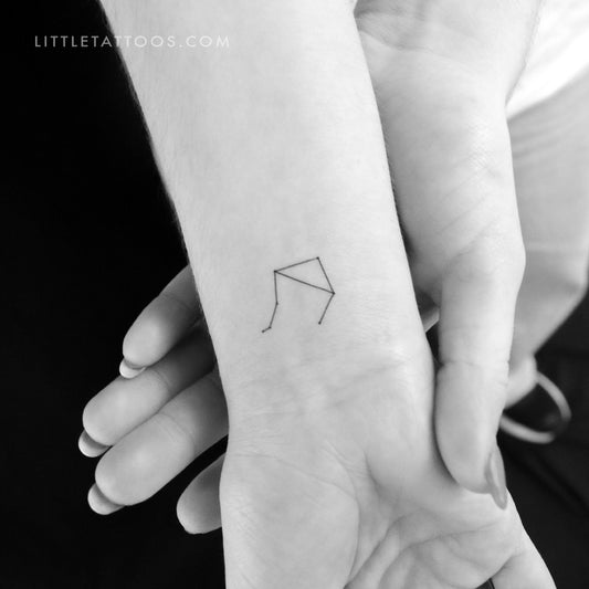 Tiny Libra Constellation Temporary Tattoo - Set of 3