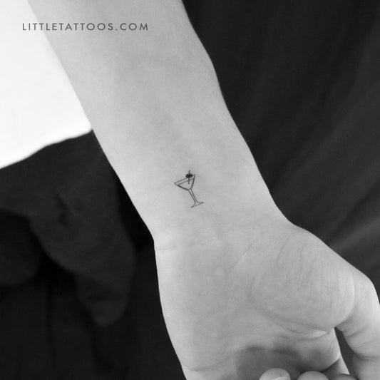 Tatuaje temporal de cóctel Little Martini (juego de 3)