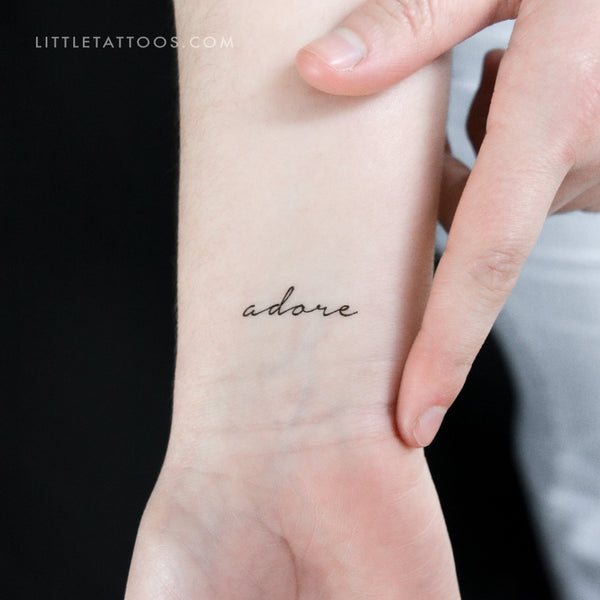 Adore Temporary Tattoo - Set of 3