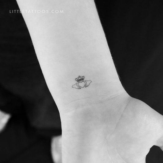 Tatuaje temporal pequeño de Claddagh - Juego de 3