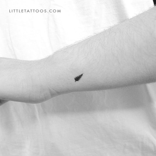 Silver Fern Leaf Temporary Tattoo - Set of 3