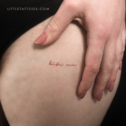 Tatuaje temporal "Red Bite Me" - Juego de 3