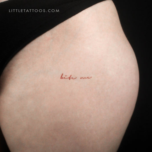 Tatuaje temporal "Red Bite Me" - Juego de 3