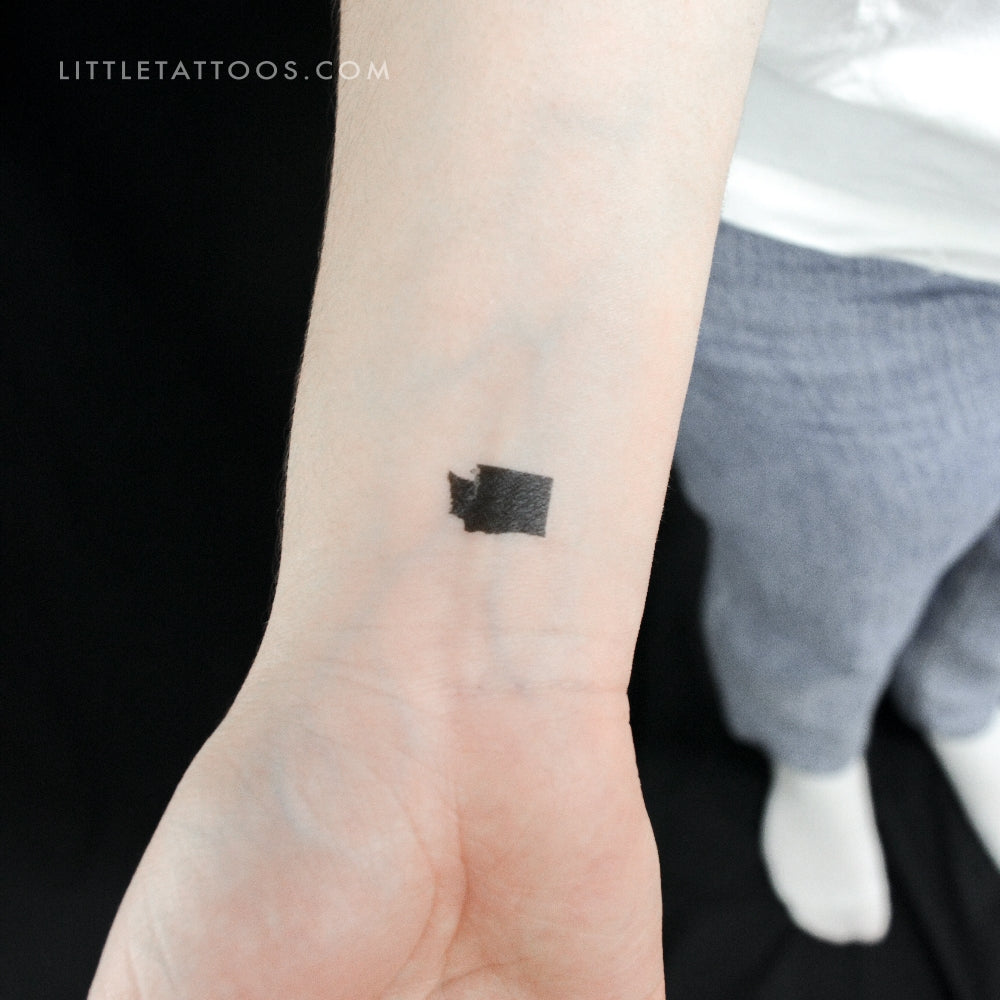 Washington Map Temporary Tattoo - Set of 3