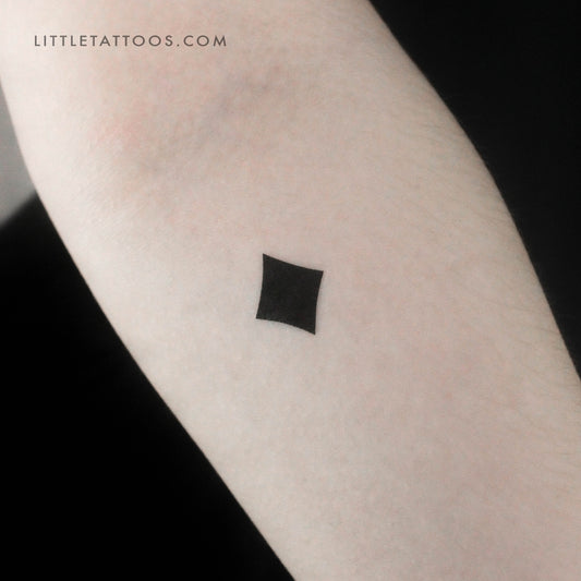 Black Diamond Temporary Tattoo - Set of 3