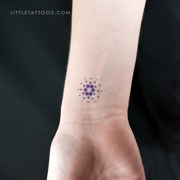 Cardano Logo Temporary Tattoo - Set of 3