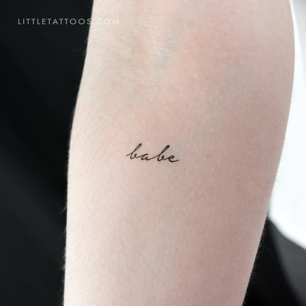 Babe Temporary Tattoo - Set of 3