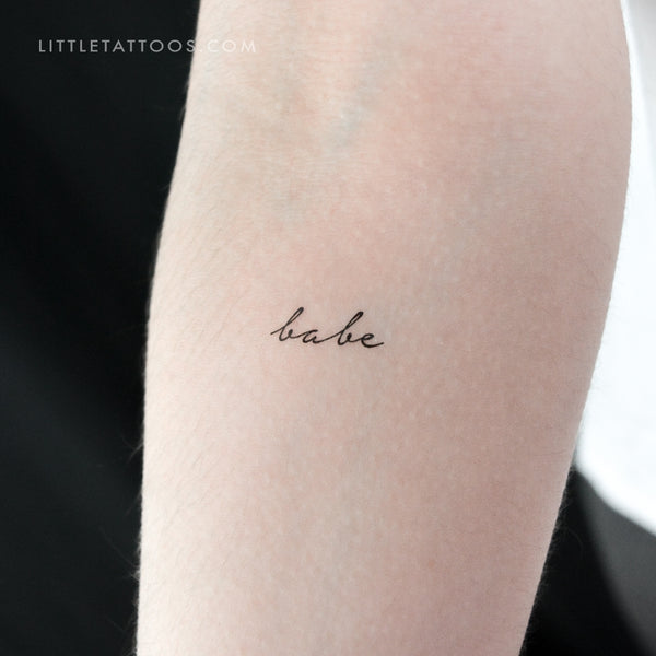 Babe Temporary Tattoo - Set of 3