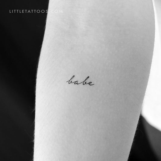 Babe Temporary Tattoo - Set of 3