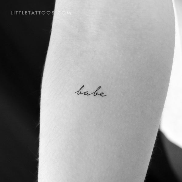 Babe Temporary Tattoo - Set of 3