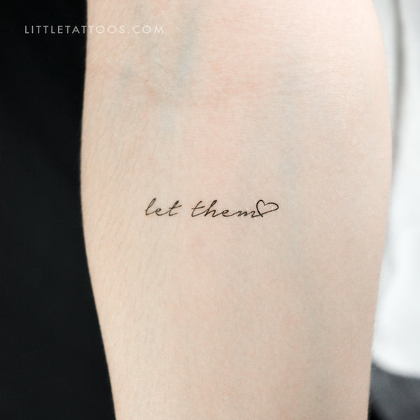 Let Them + Heart Temporary Tattoo - Set of 3