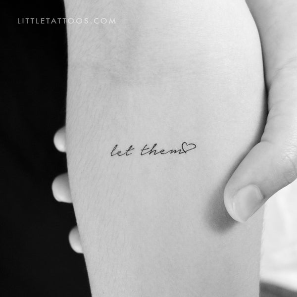 Let Them + Heart Temporary Tattoo - Set of 3