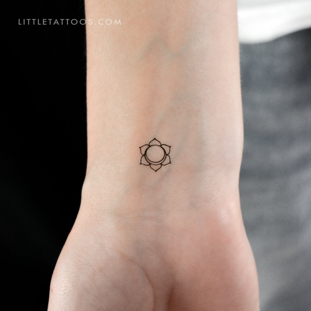 Small Svadhishthana Chakra Temporary Tattoo - Set of 3