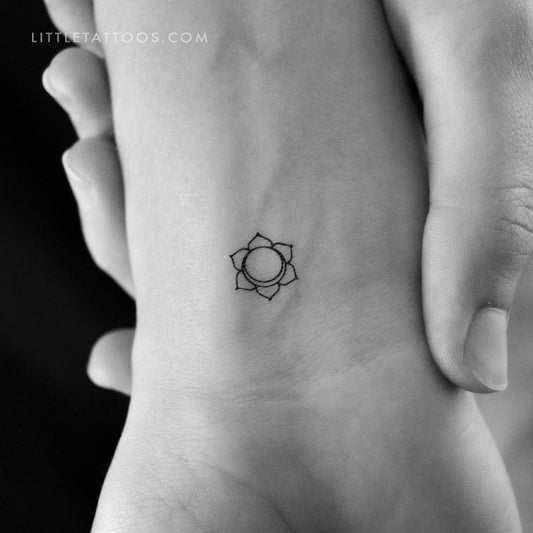 Small Svadhishthana Chakra Temporary Tattoo - Set of 3