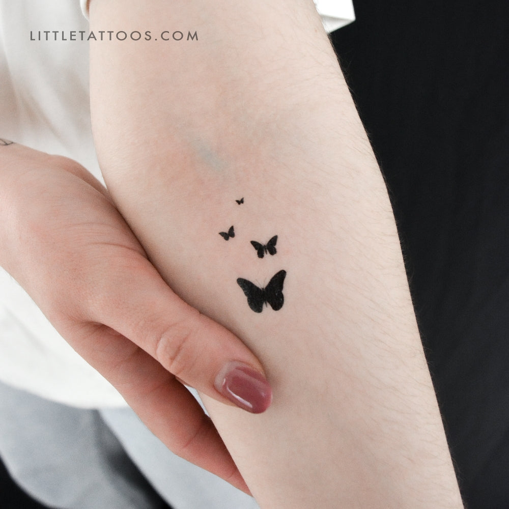 Tatuaje temporal de familia de mariposas (juego de 3)