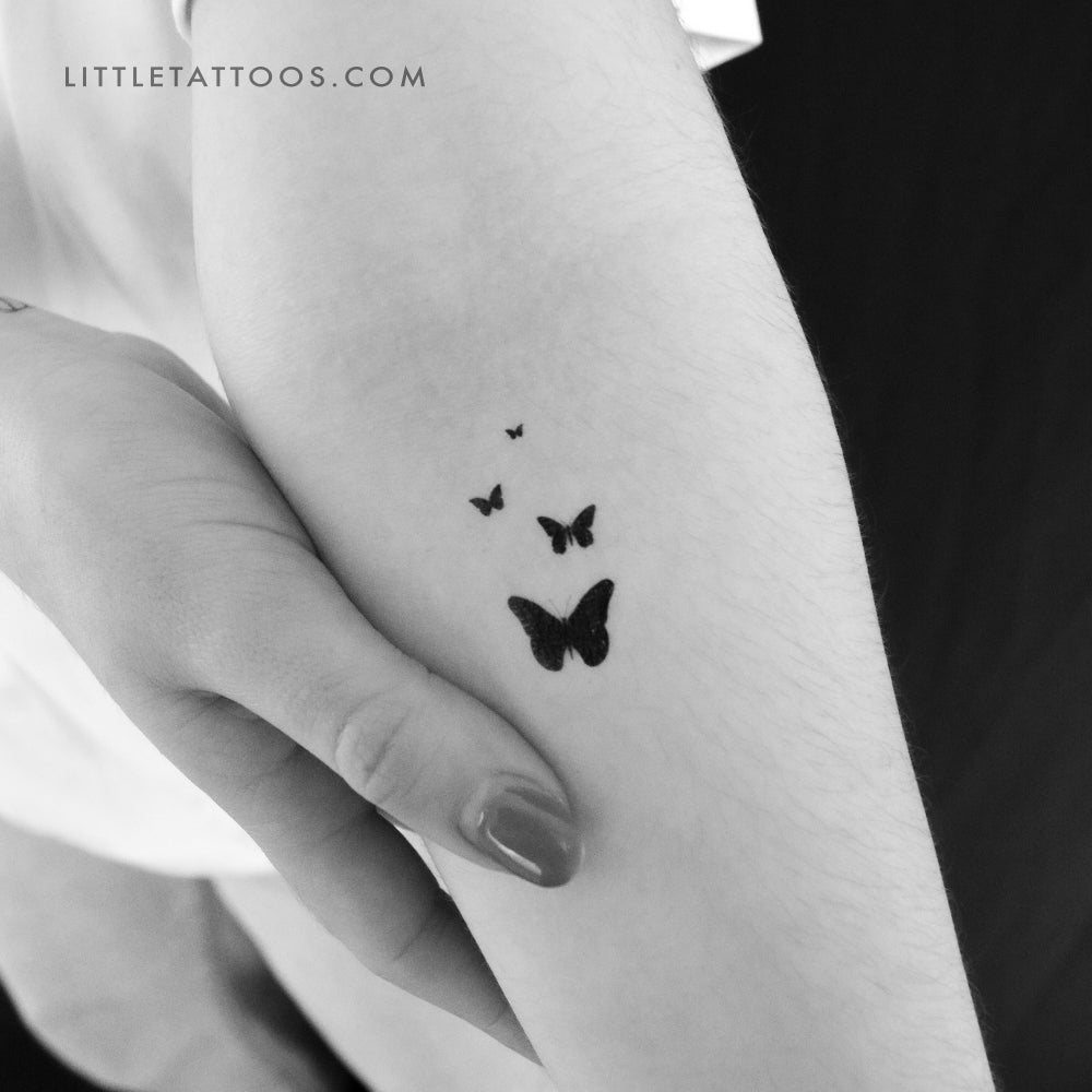 Tatuaje temporal de familia de mariposas (juego de 3)