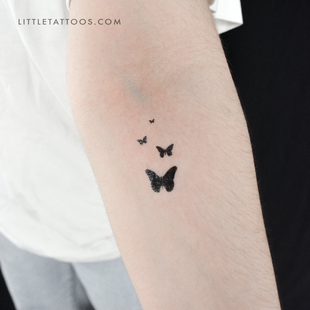 Tatuaje temporal de familia de mariposas (juego de 3)