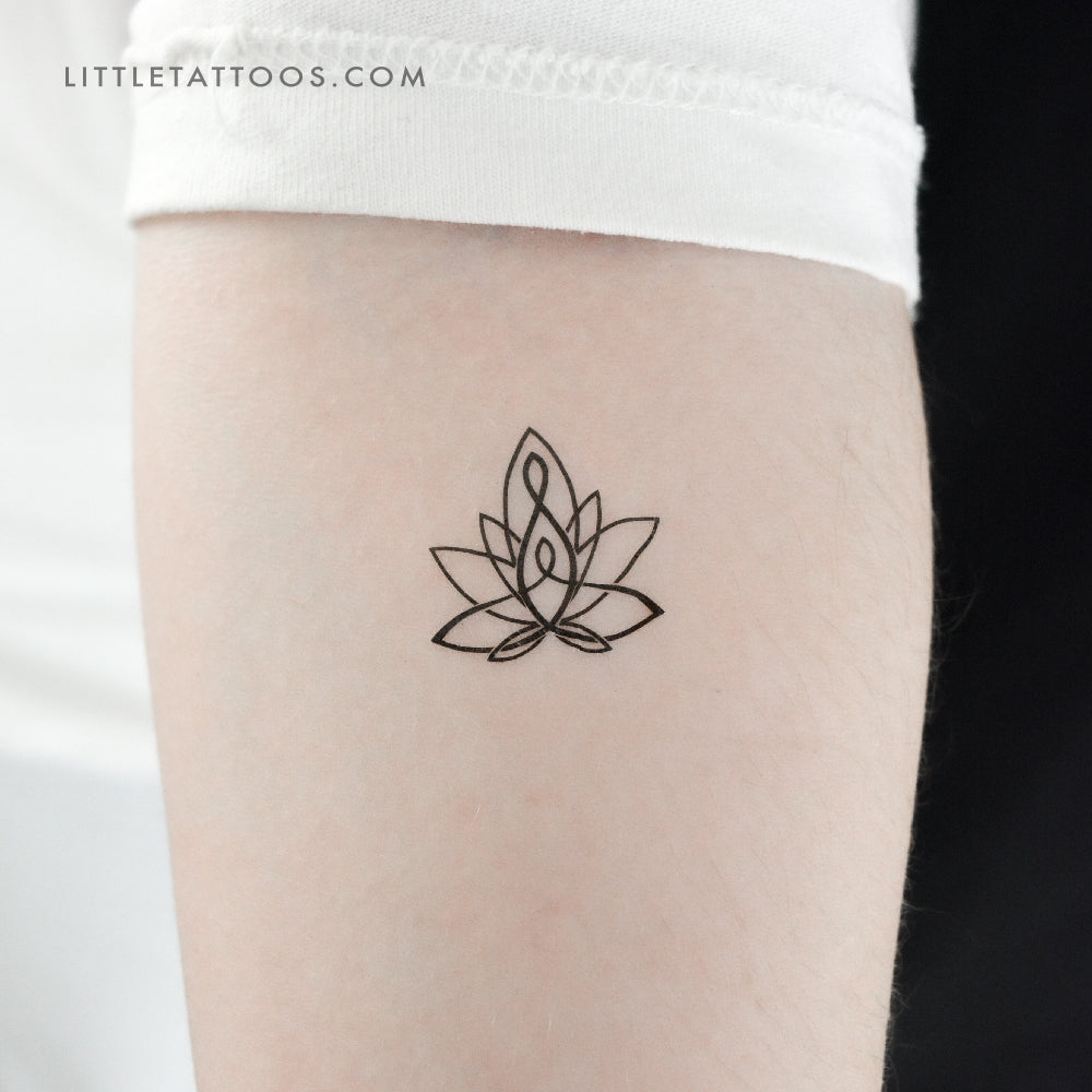 Motherhood Lotus Temporary Tattoo - Set of 3
