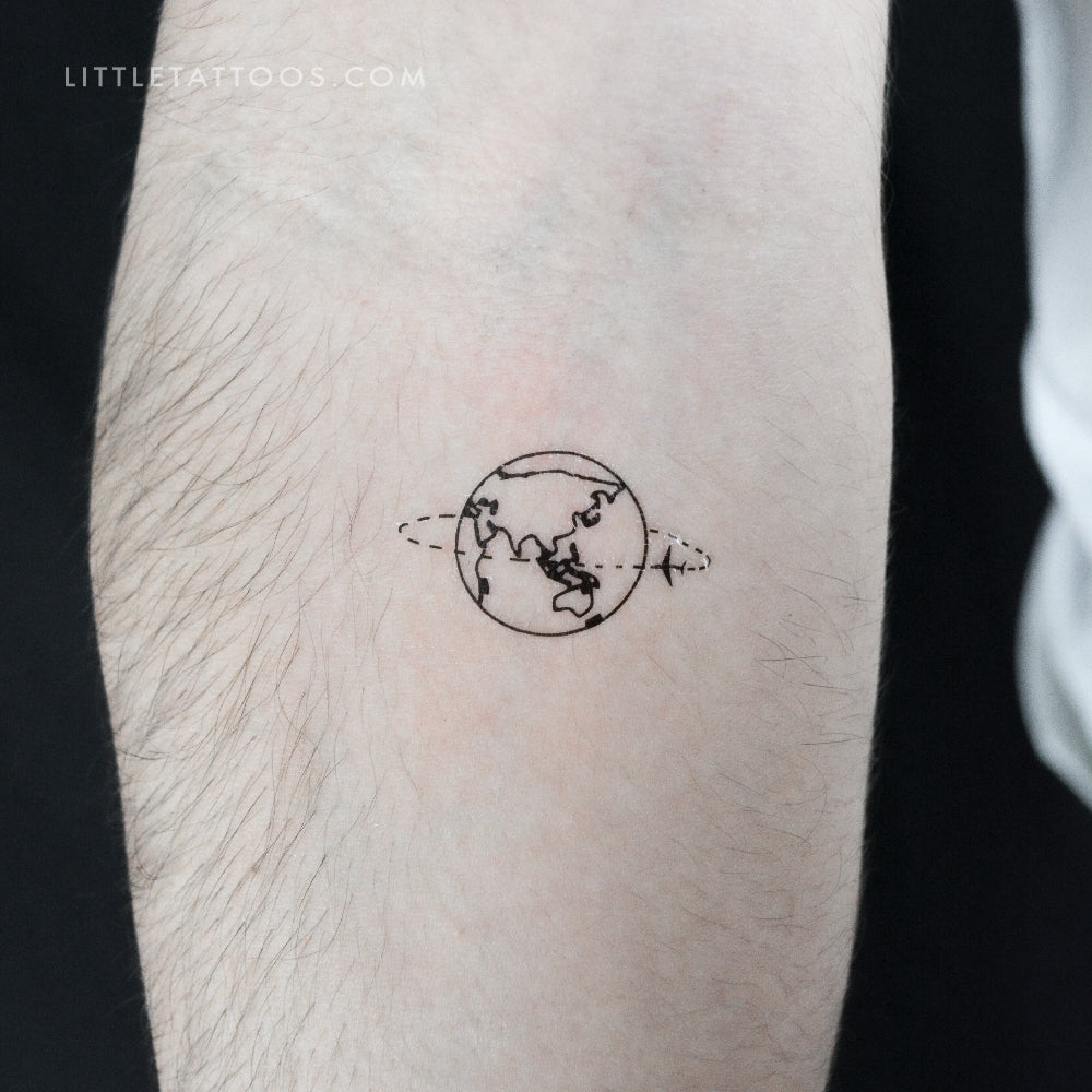 Trip Around Asia And Oceania Temporary Tattoo - Set of 3