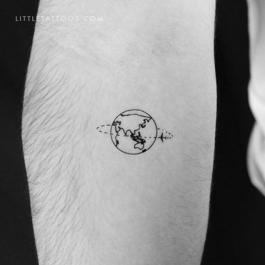 Trip Around Asia And Oceania Temporary Tattoo - Set of 3