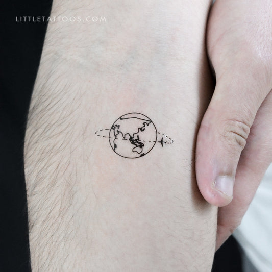 Trip Around Asia And Oceania Temporary Tattoo - Set of 3