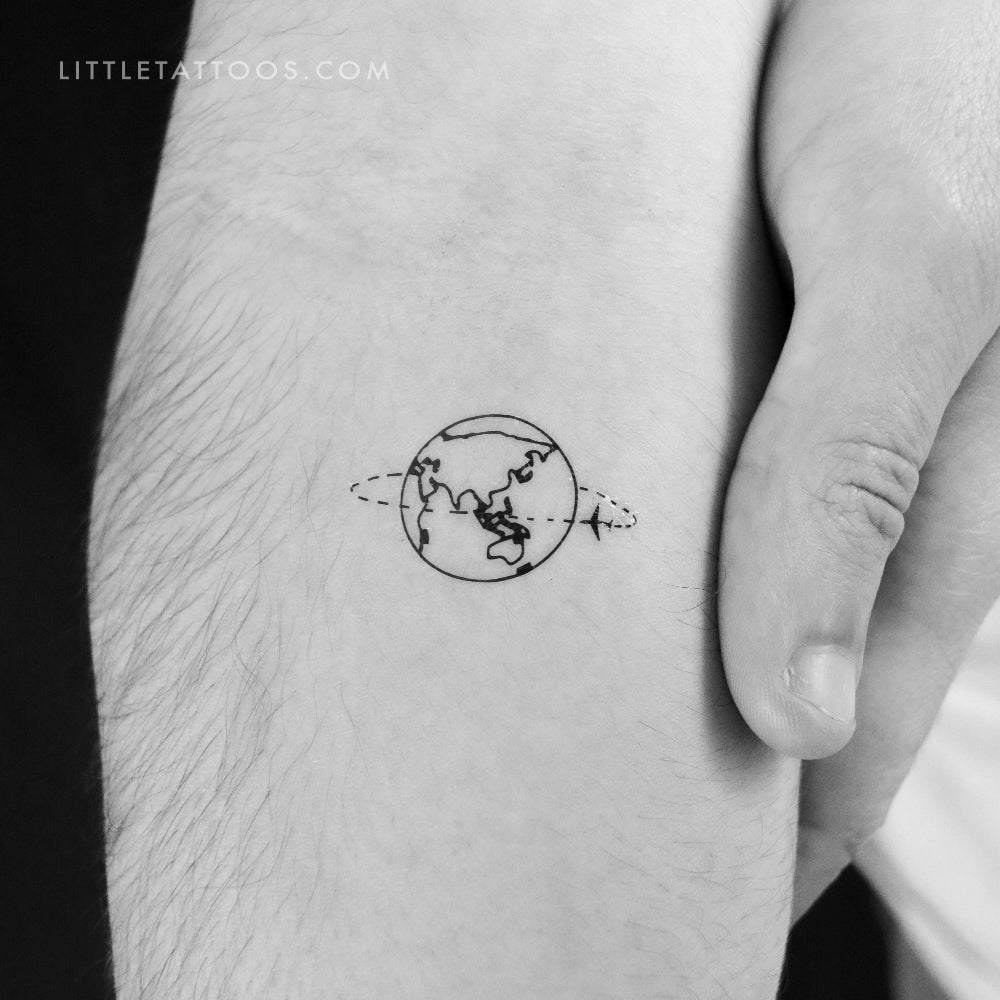 Trip Around Asia And Oceania Temporary Tattoo - Set of 3