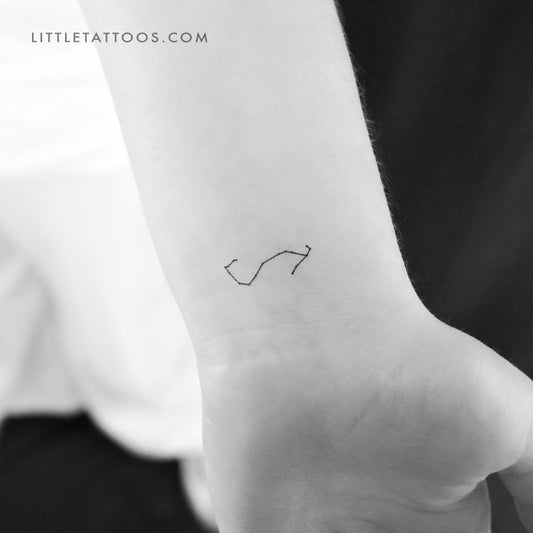 Tatuaje temporal pequeño de la constelación de Escorpio (juego de 3)