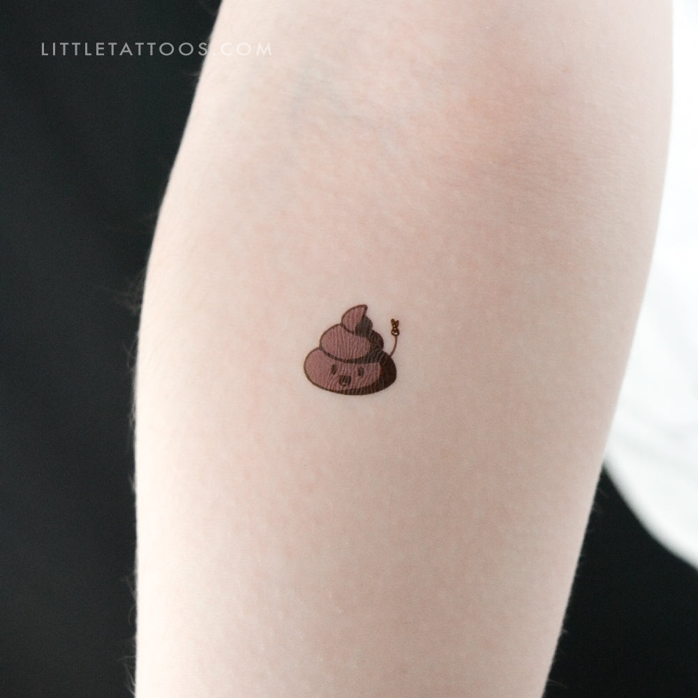 Tatuaje temporal de pila de caca - Juego de 3