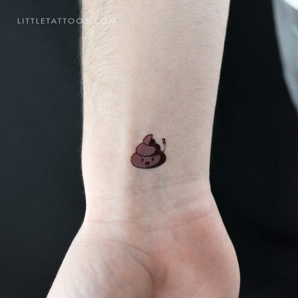 Tatuaje temporal de pila de caca - Juego de 3