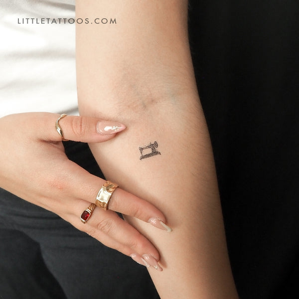Little Sewing Machine Temporary Tattoo - Set of 3