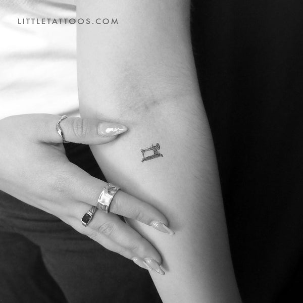 Little Sewing Machine Temporary Tattoo - Set of 3